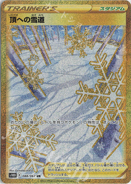 S10D 088/ 067 頂への雪道