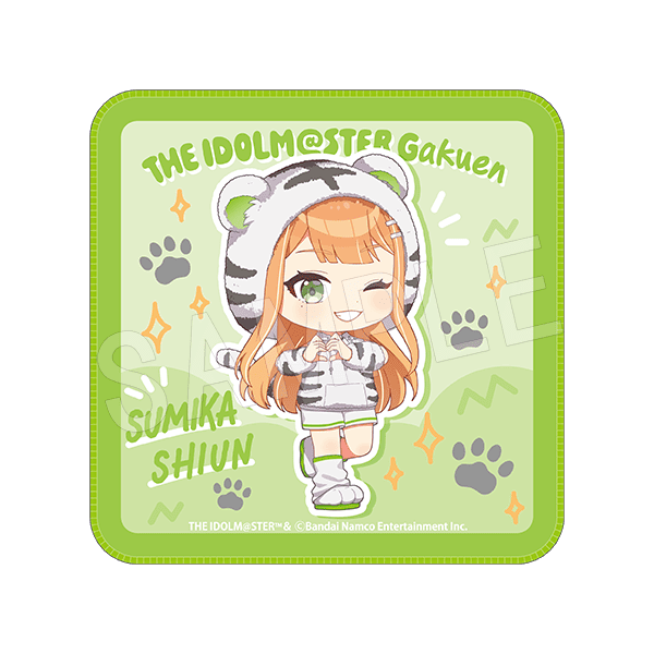学園アイドルマスター × 東武動物公園 ミニタオル ホワイトタイガーver.