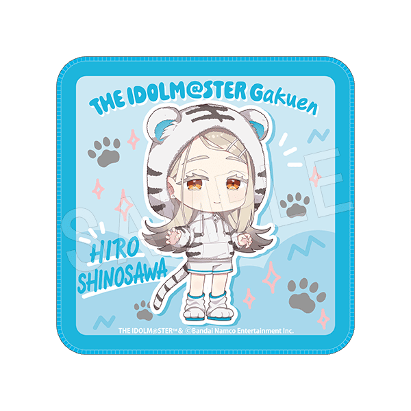 学園アイドルマスター × 東武動物公園 ミニタオル ホワイトタイガーver.